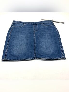 Tribal Classic Indigo Denim Mini Skirt. Reversible for different Styles Size 4